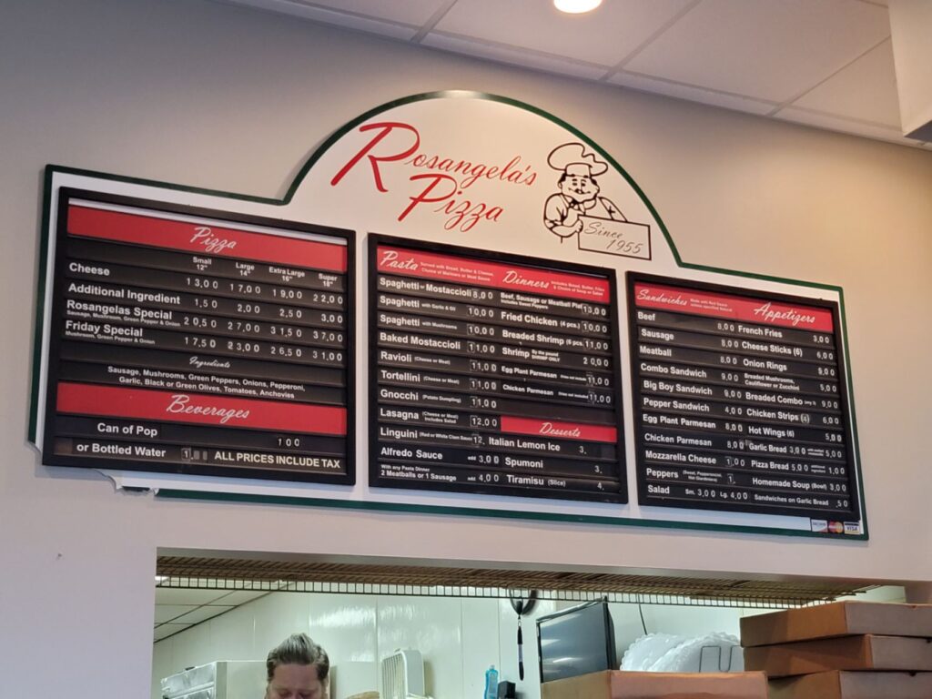 Rosangela’s Pizza Menu 7